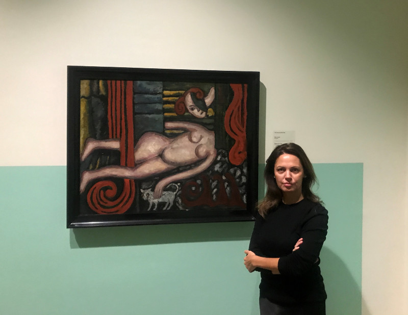 Joanna na tle obrazu Tytusa Czyzewskiego