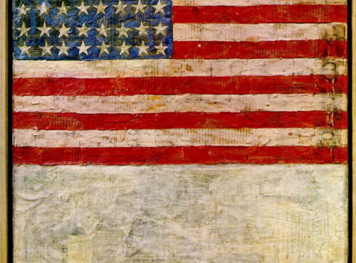 Flag-White-with-Collage-1955-Jasper-Johns