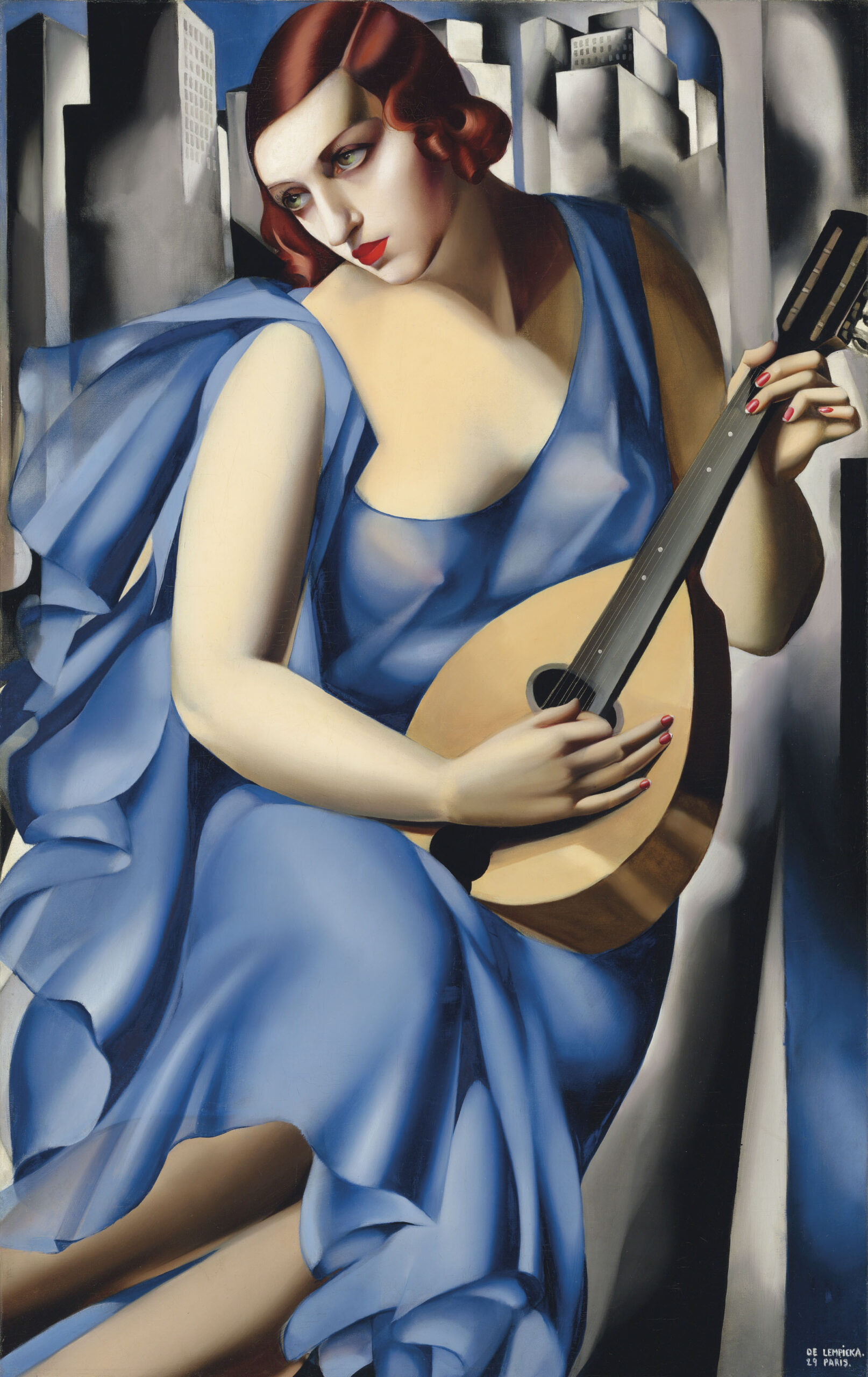 Blue Woman with a Guitar