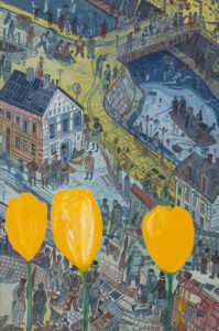 ثلاث زهور زنبق فوق القناة في بيدغوشتش، 1991