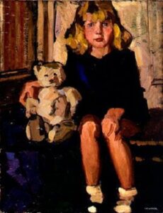 Portrait of a Little Girl with Her Teddy Bear (Kizette)